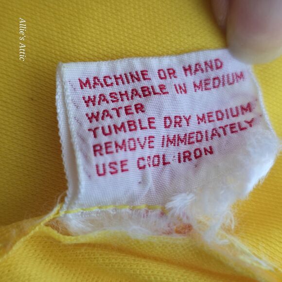 2 Sleeveless 70s Turtleneck Tops Shirt Zip Polyester Yellow Green Donnkenny S/M - Picture 8 of 12